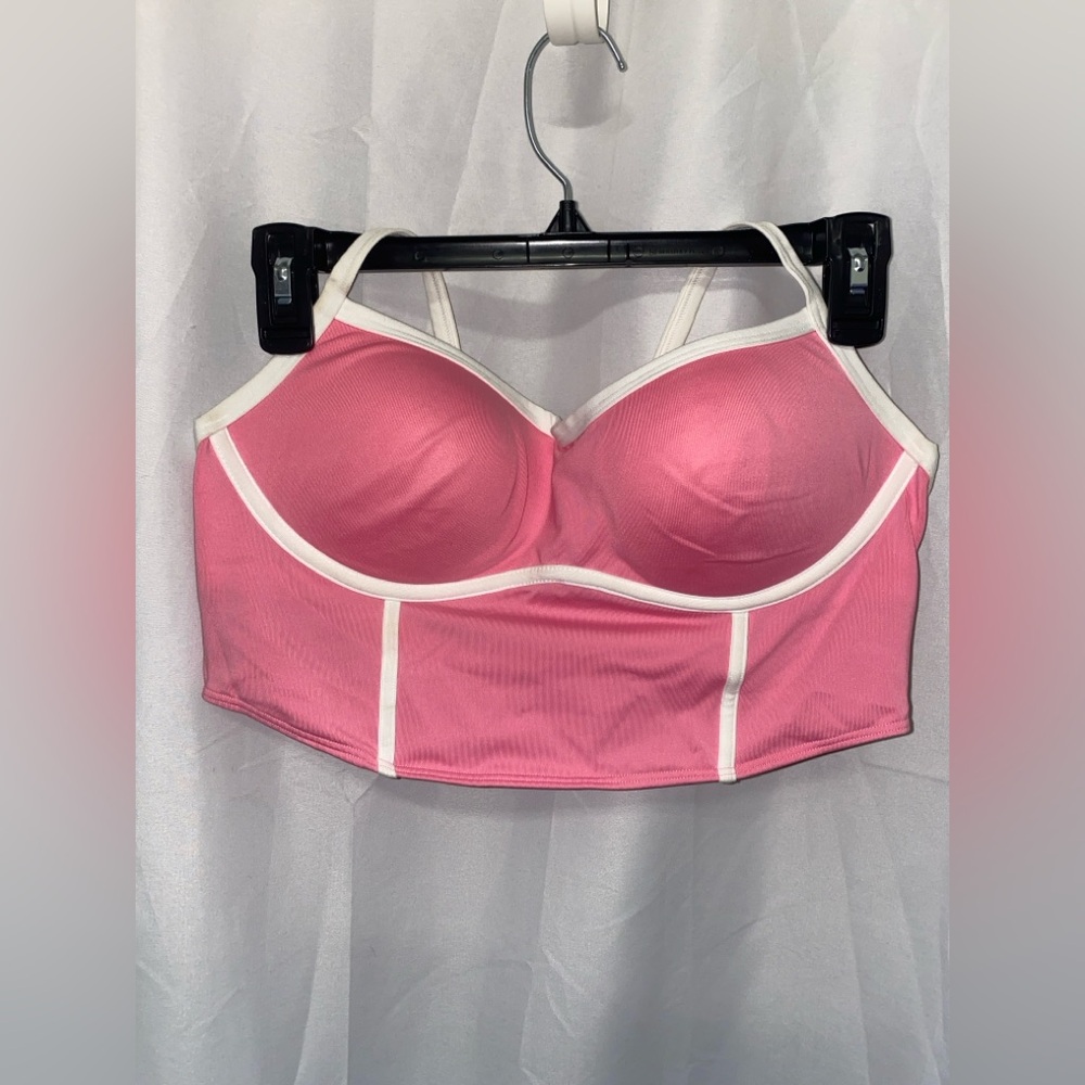 Pink and White Women's Intimate Top